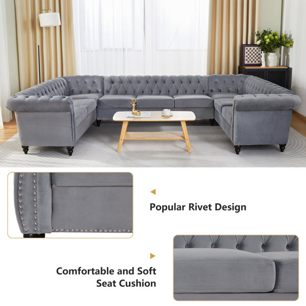 Rosdorf Park Karriann 3 Piece Upholstered Sectional Wayfair